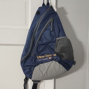Disney Blue and Gray Backpack with Sling Design